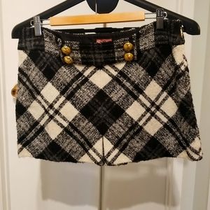 Juicy Couture plaid wool skirt, size M